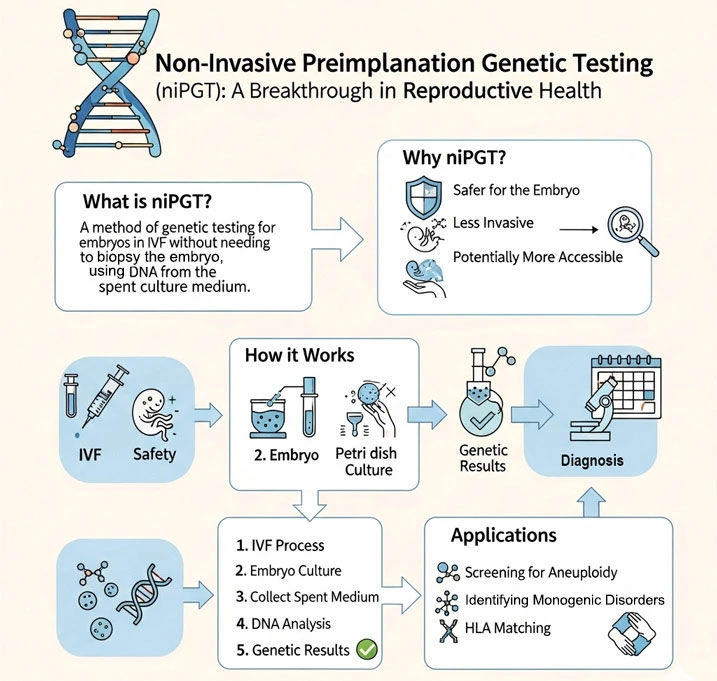 Non-invasive preimplantation genetic testing method using cell-free DNA